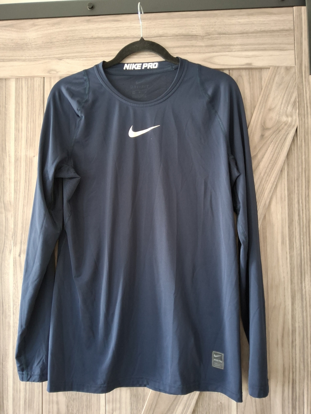 Nike Pro Men's Long-Sleeve Dri-FIT Crew Shirt - Navy